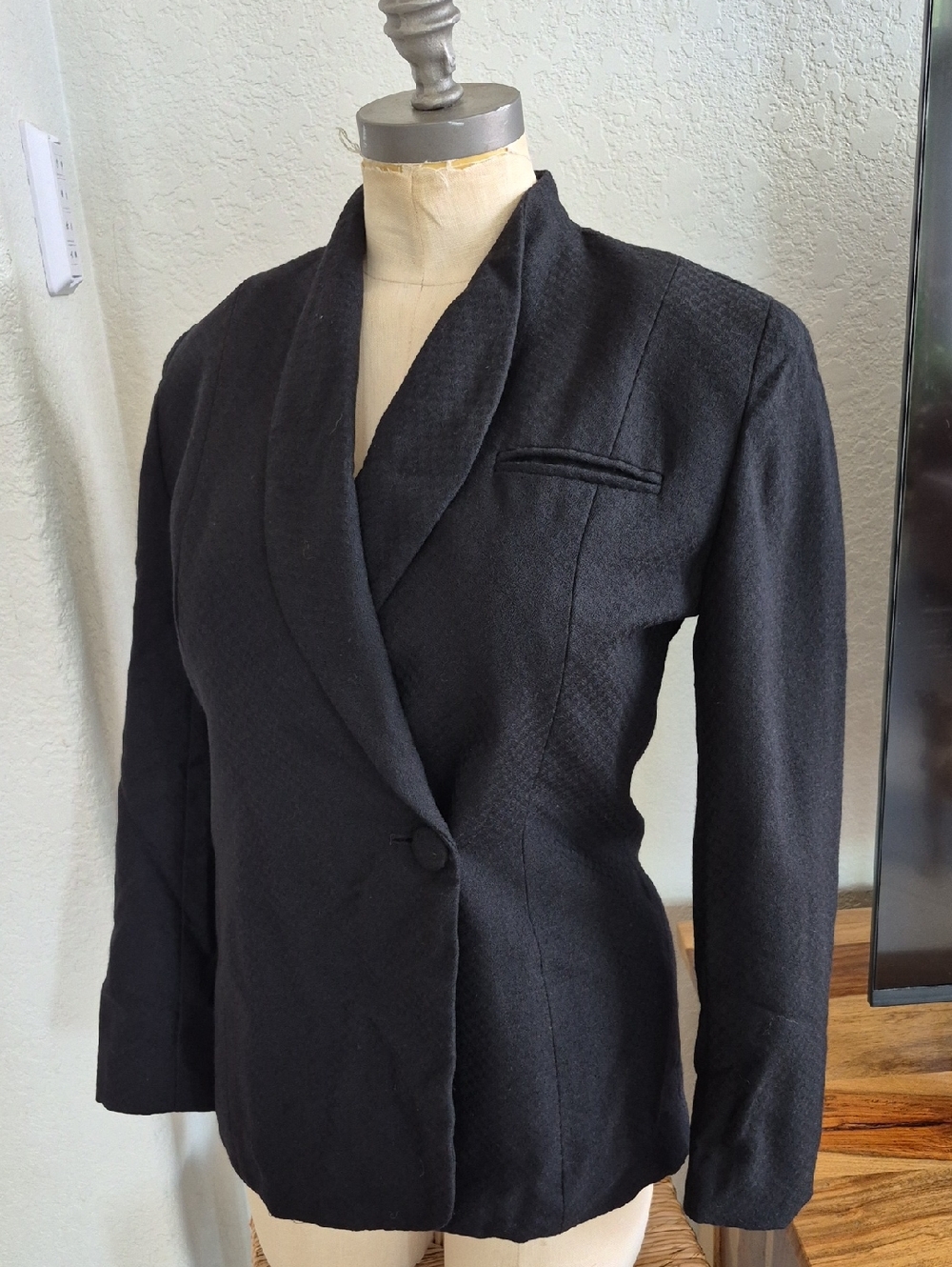 Saville Suite Petite Vintage Worsted Wool Blazer Sz 4 Petite
